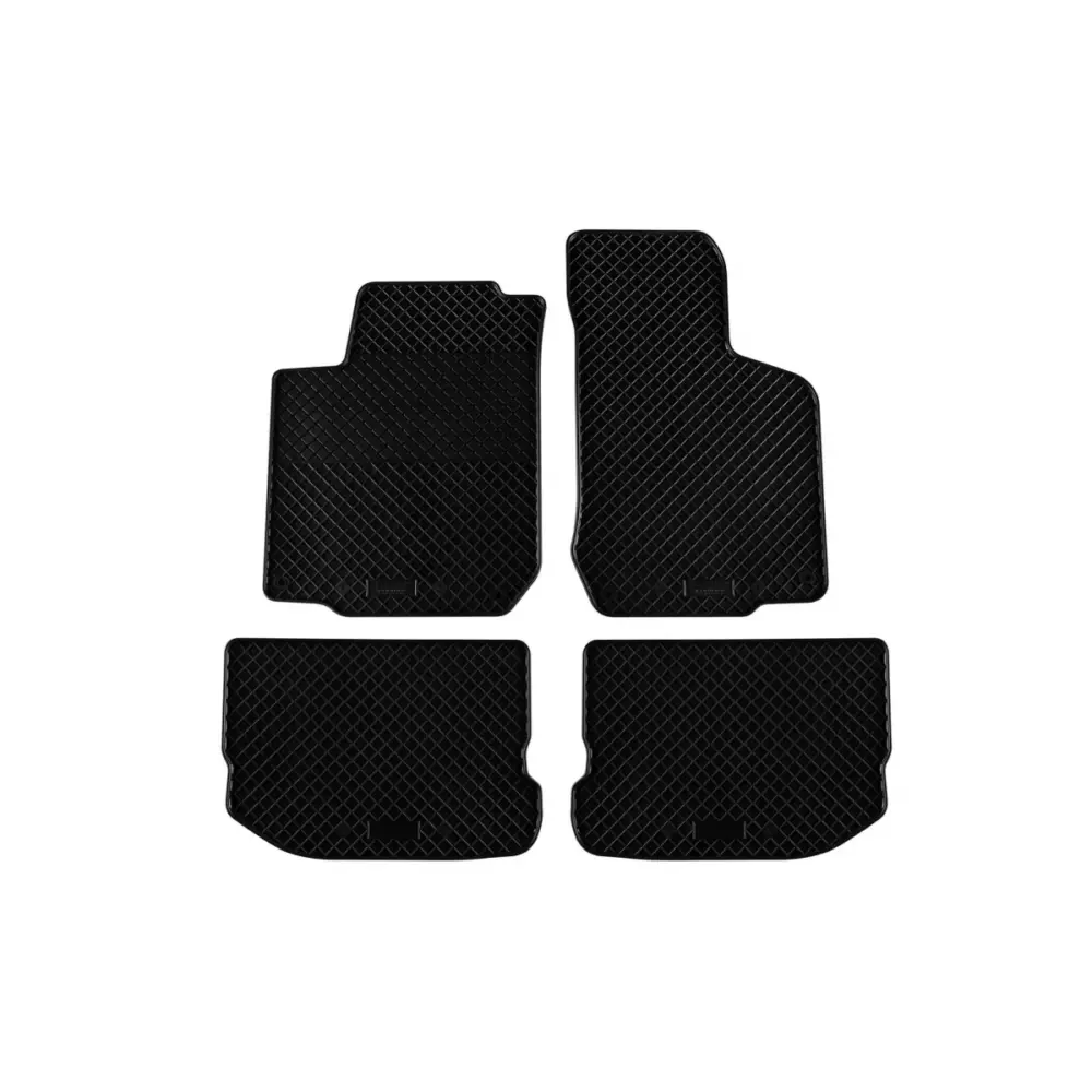 Tappetini Gomma Specifici 4 Pezzi Neri per Skoda Octavia 1997-2004