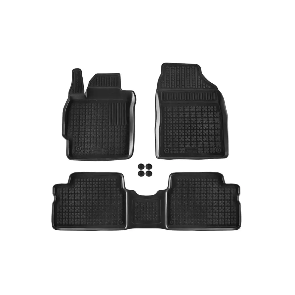 Tappetini Gomma Specifici 4 Pezzi Neri per Toyota Auris 2006-2013