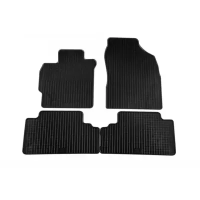 Tappetini Gomma Specifici 4 Pezzi Neri per Toyota Auris 2007-2012 Hybrid