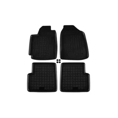Tappetini Gomma Specifici 4 Pezzi Neri per Toyota Corolla 2000-2007