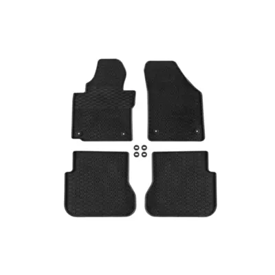 Tappetini Gomma Specifici 4 Pezzi Neri per Volkswagen Caddy 2004-2020