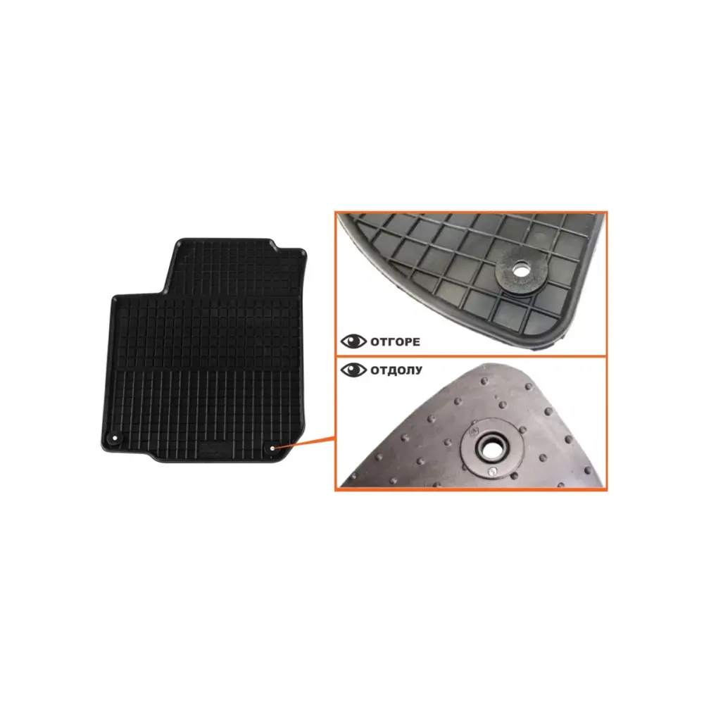 Tappetini Gomma Specifici 4 Pezzi Neri per Volkswagen Golf Iv 1998-2003