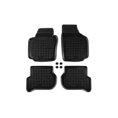 Tappetini Gomma Specifici 4 Pezzi Neri per Volkswagen Golf V Plus 2005-2014