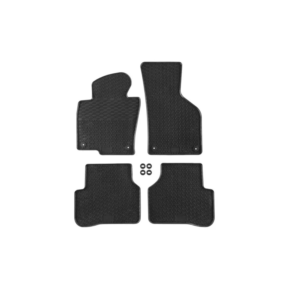 Tappetini Gomma Specifici 4 Pezzi Neri per Volkswagen Passat B6 2005-2010