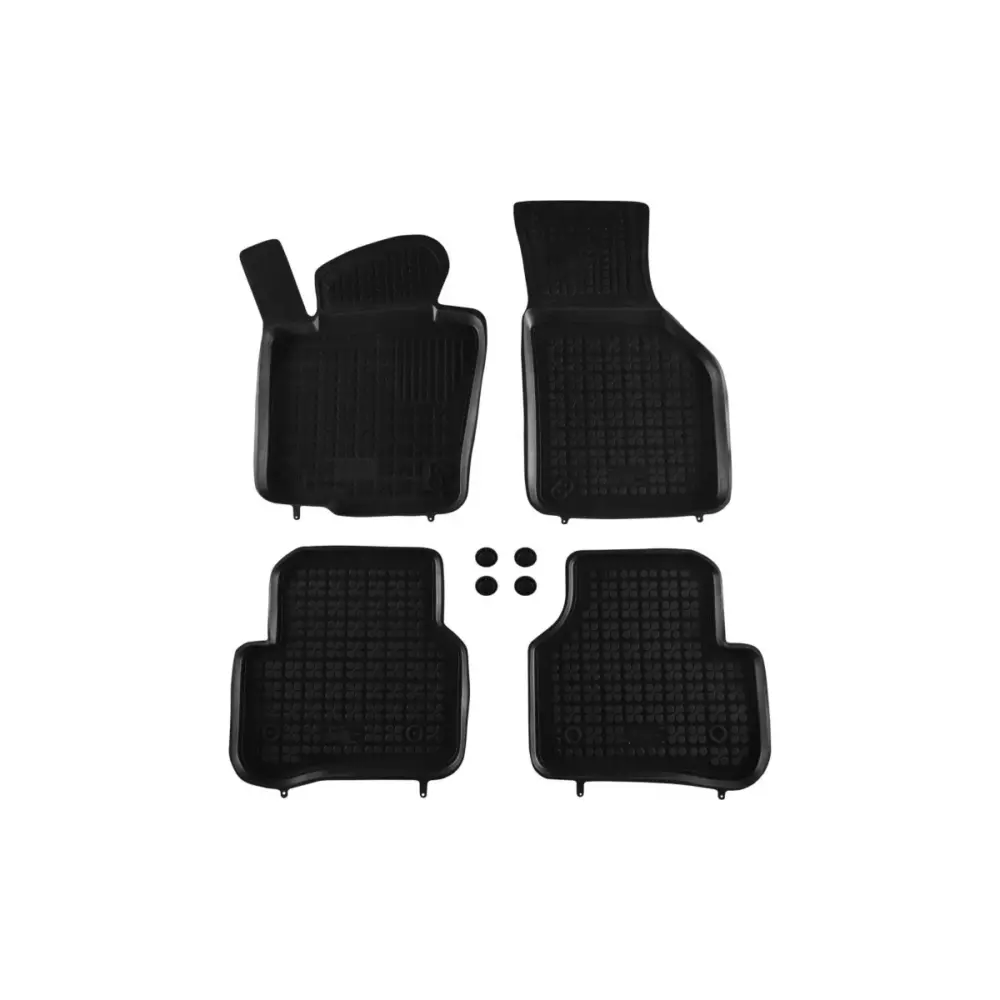 Tappetini Gomma Specifici 4 Pezzi Neri per Volkswagen Passat B6 2005-2010
