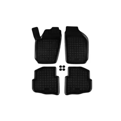 Tappetini Gomma Specifici 4 Pezzi Neri per Volkswagen Polo 2001-2009