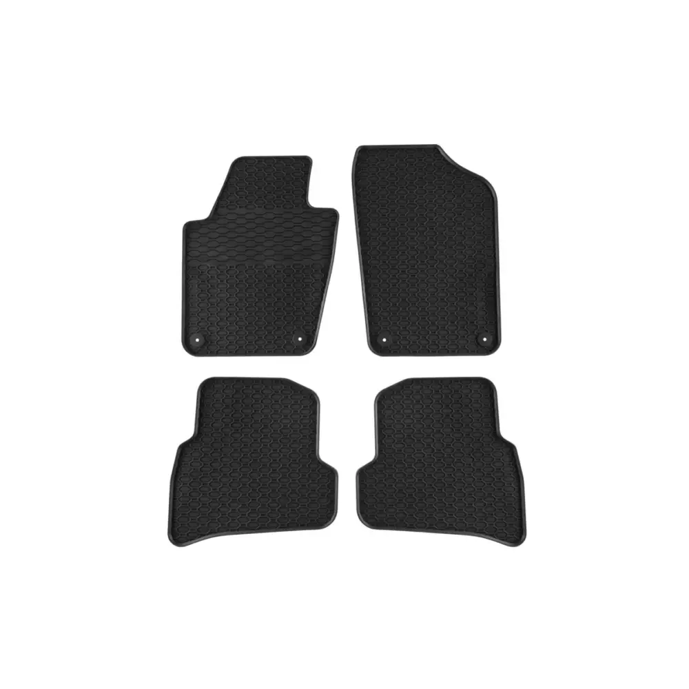 Tappetini Gomma Specifici 4 Pezzi Neri per Volkswagen Polo 2009-2017