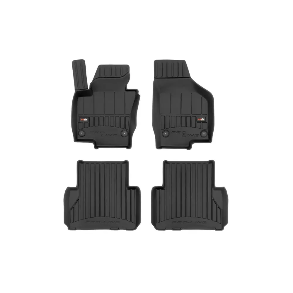 Tappetini Gomma Specifici 4 Pezzi Neri per Volkswagen Sharan 2010-2020