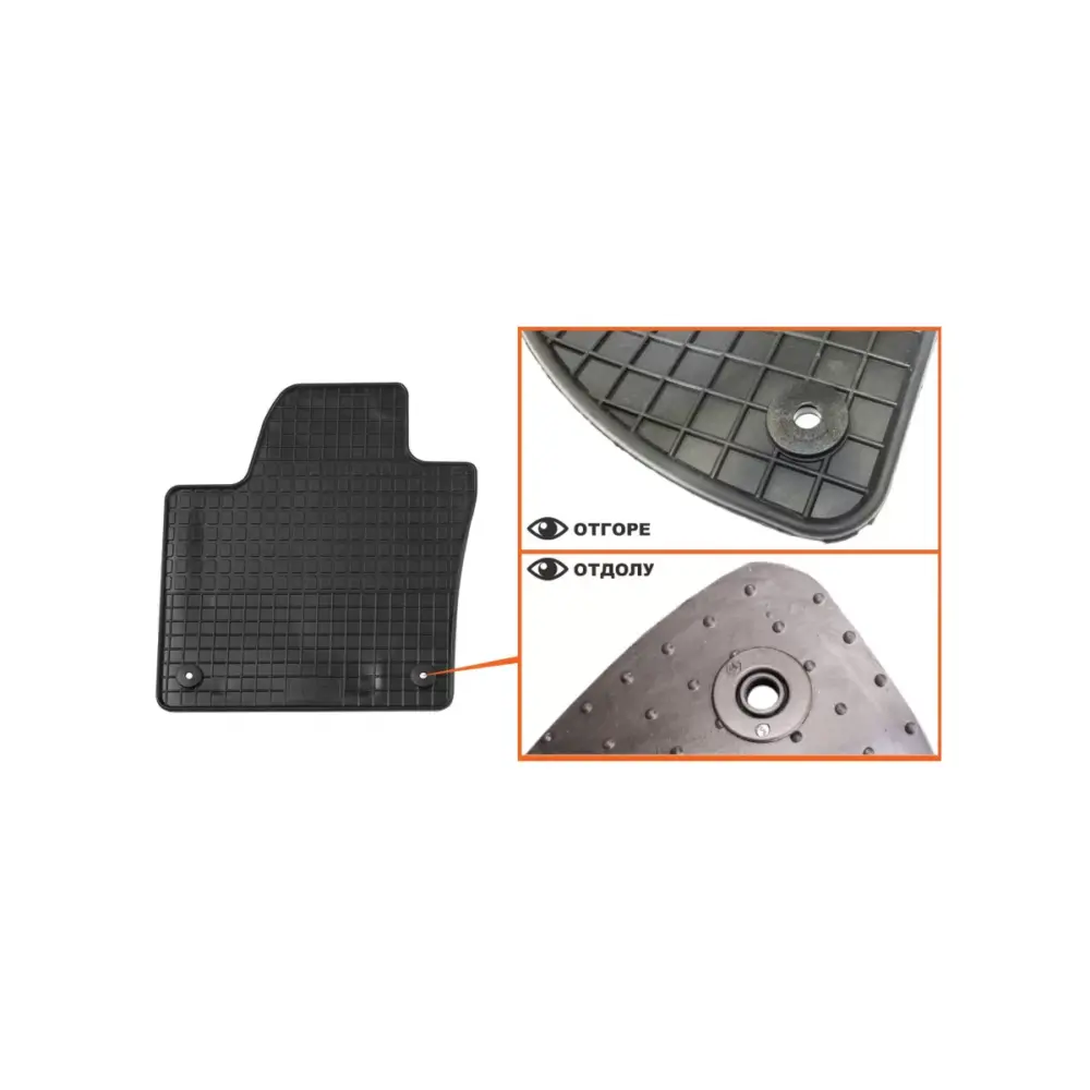 Tappetini Gomma Specifici 4 Pezzi Neri per Volkswagen Sharan 2010-2020