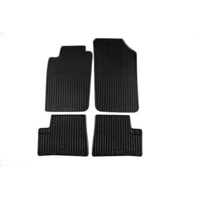Tappetini Gomma Specifici 4 Pezzi Nero per Peugeot 206 1998-2007
