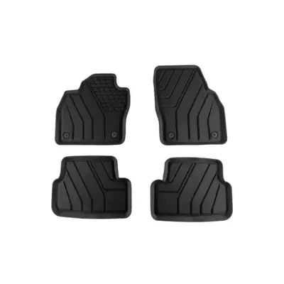 Tappetini Gomma Specifici 4 Pezzi Nero per Volkswagen Polo dal 2017