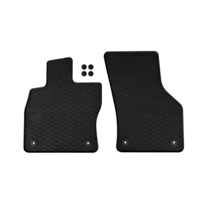 Tappetini Gomma Specifici Set 2 Pezzi Neri per Volkswagen Golf Vii 2012-2020