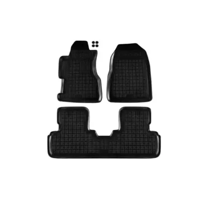 Tappetini Gomma Specifici Set 3 Pezzi Neri per Honda Civic 3 Porte 2001-2006