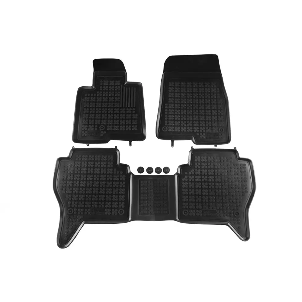 Tappetini Gomma Specifici Set 3 Pezzi Neri per Mitsubishi Pajero 2002-2006