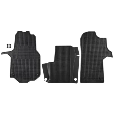 Tappetini Gomma Specifici Set 3 Pezzi Neri per Volkswagen Crafter dal 2017