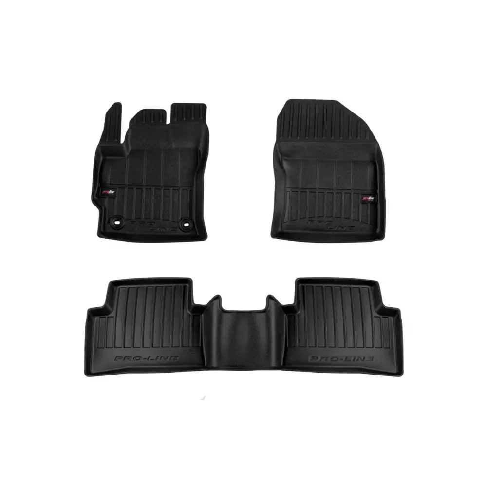 Tappetini Gomma Specifici Set 3 Pezzi Nero per Toyota Corolla Cross Fwd dal 2022