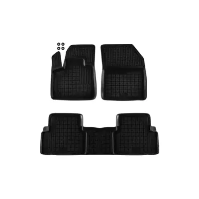 Tappetini Gomma Specifici Set 3 Pezzi per Citroën C5 Aircross dal 2017 Nero