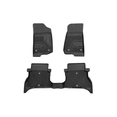 Tappetini Gomma Specifici Set 3 Pezzi per Jeep Wrangler 4xe dal 2021 Nero
