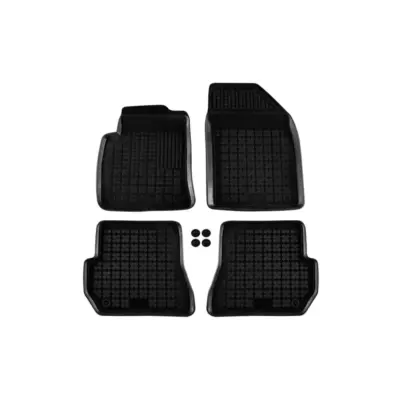 Tappetini Gomma Specifici Set 4 Pezzi Neri per Ford Fiesta 2005-2008