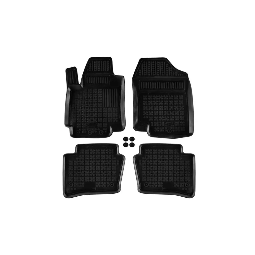 Tappetini Gomma Specifici Set 4 Pezzi Neri per Hyundai I20 2008-2014