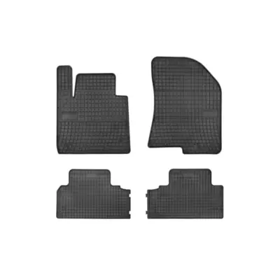 Tappetini Gomma Specifici Set 4 Pezzi Neri per Kia Carens 2013-2018 5 Posti
