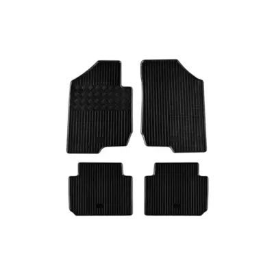 Tappetini Gomma Specifici Set 4 Pezzi Neri per Kia Carens Ii dal 2007