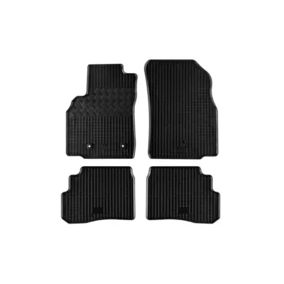 Tappetini Gomma Specifici Set 4 Pezzi Neri per Opel Karl dal 2015