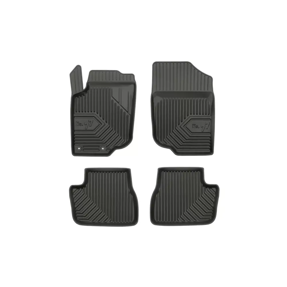 Tappetini Gomma Specifici Set 4 Pezzi Neri per Peugeot 207 2006-2012