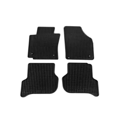 Tappetini Gomma Specifici Set 4 Pezzi Neri per Seat Leon 2005-2012