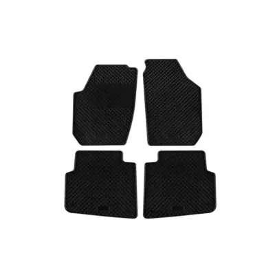 Tappetini Gomma Specifici Set 4 Pezzi Neri per Skoda Roomster 2006-2015