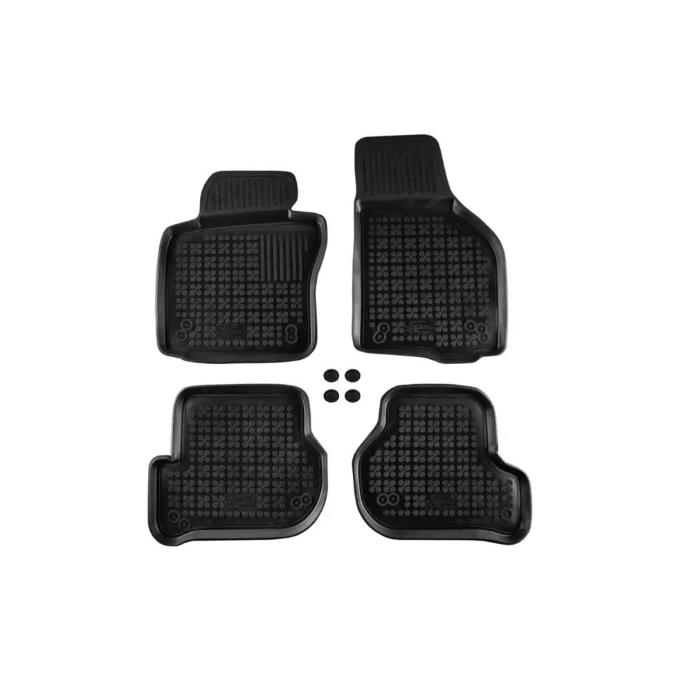 Tappetini Gomma Specifici Set 4 Pezzi Neri per Volkswagen Golf V 2003-2009