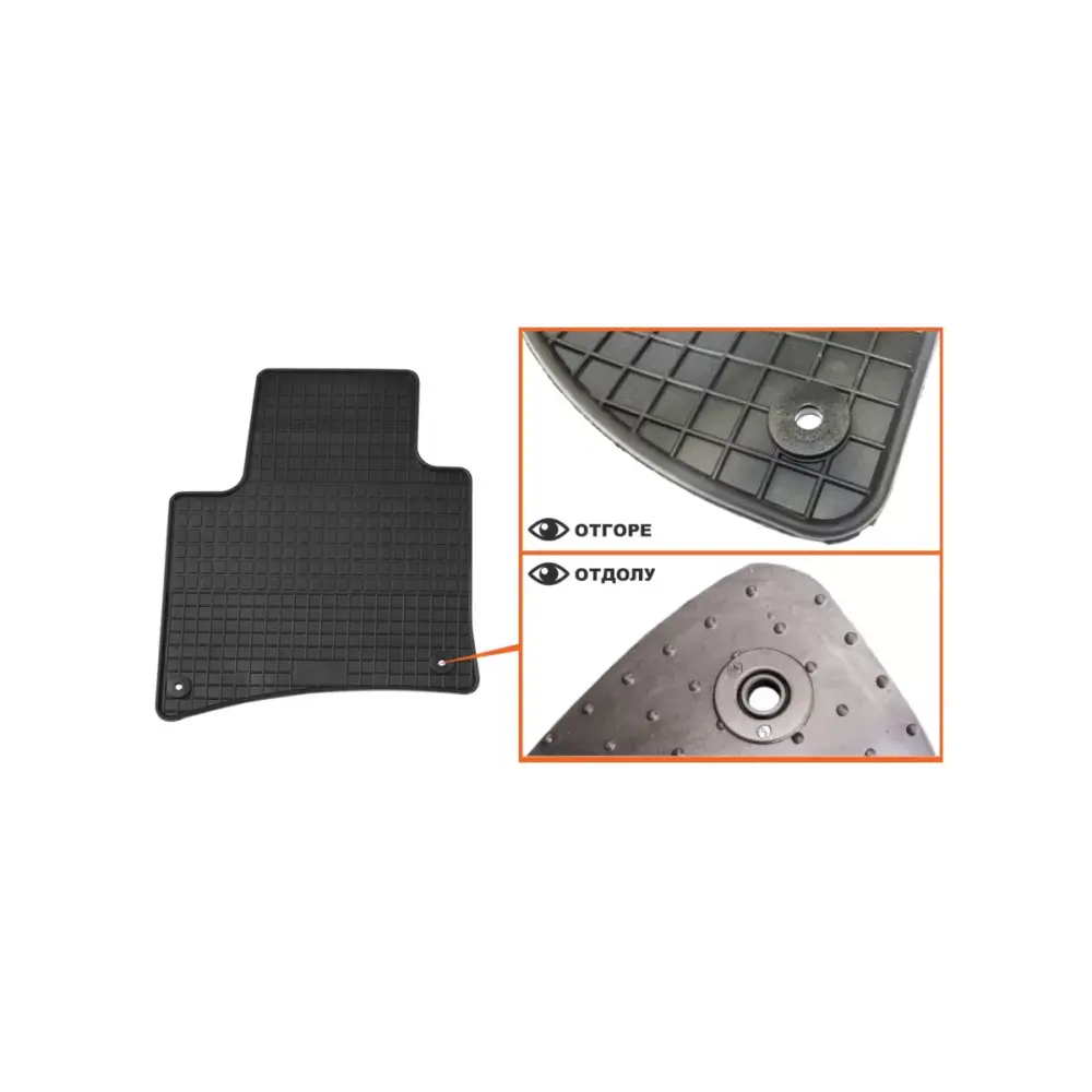 Tappetini Gomma Specifici Set 4 Pezzi Neri per VW Touareg 2010-2018