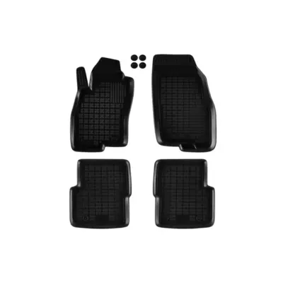 Tappetini Gomma Specifici Set 4 Pezzi Nero per Fiat Punto 2012-2018