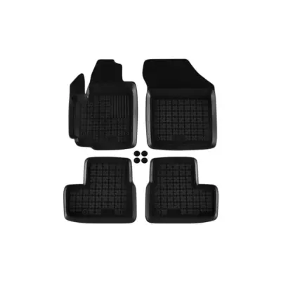Tappetini Gomma Specifici Set 4 Pezzi Nero per Opel Agila 2008-2014