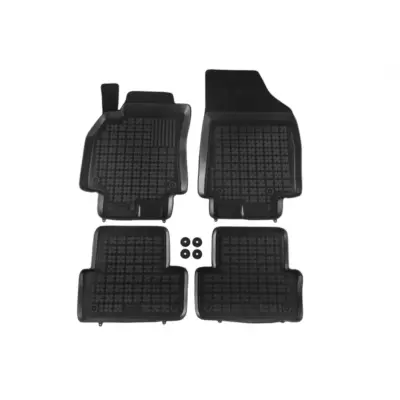 Tappetini Gomma Specifici Set 4 Pezzi Nero per Renault Fluence dal 2010