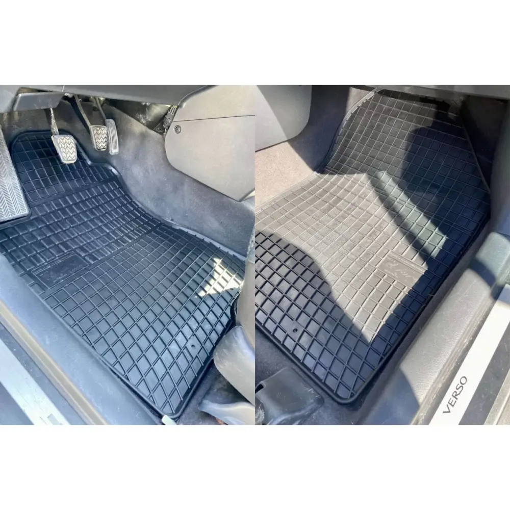 Tappetini Gomma Specifici Set 4 Pezzi Nero per Toyota Corolla Verso 2004-2009