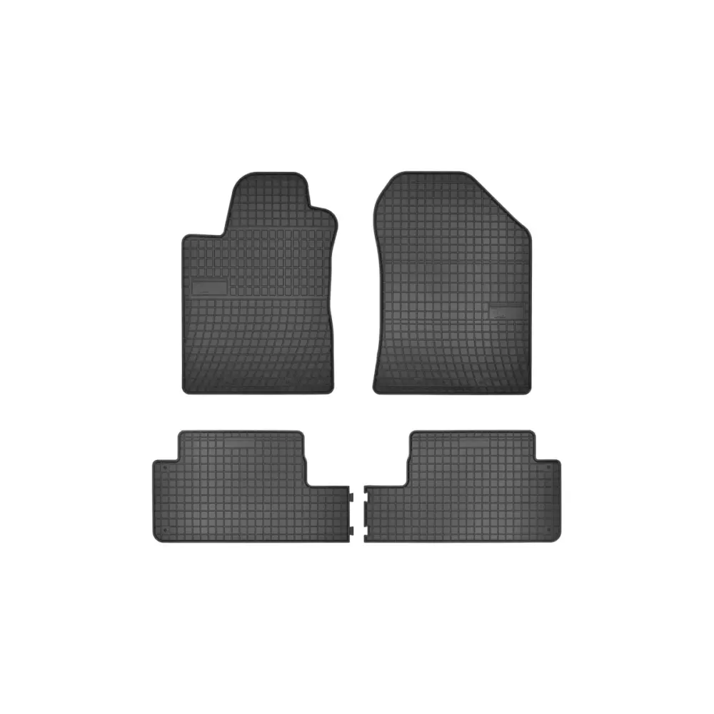 Tappetini Gomma Specifici Set 4 Pezzi Nero per Toyota Corolla Verso 2004-2009