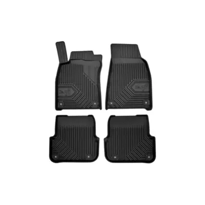 Tappetini Gomma Specifici Set 4 Pezzi per Audi A6 C6 2006-2011 Nero