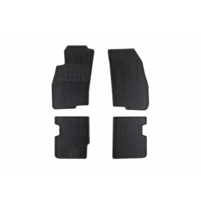 Tappetini Gomma Specifici Set 4 Pezzi per Fiat Punto Evo dal 2009 Nero