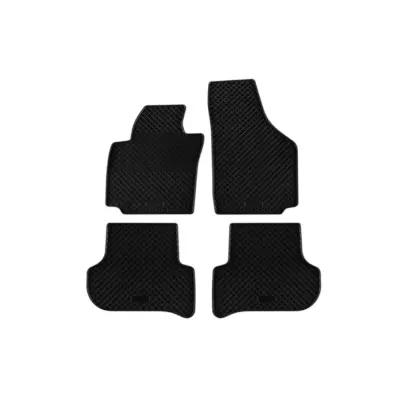 Tappetini Gomma Specifici Set 4 Pezzi per Skoda Yeti 2009-2017 Nero