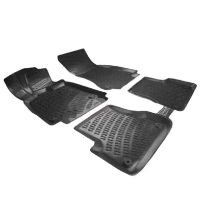 Tappetini Gomma Tpe 3D 4 Pezzi per Audi A6 C7 2011-2014 Nero