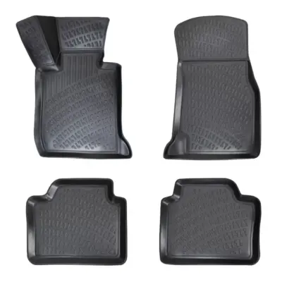 Tappetini Gomma Tpe 3D 4 Pezzi per BMW X1 E84 2009-2015 Nero