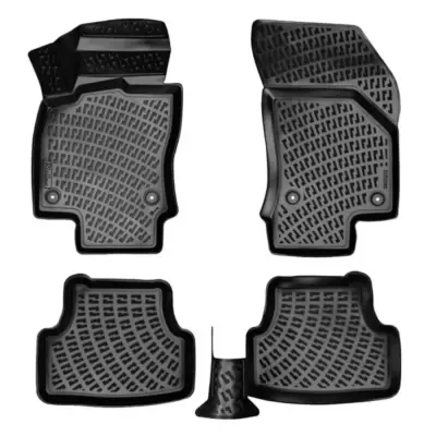 Tappetini Gomma Tpe 3D Rizline 4 Pezzi per VW Golf 7 Vii T-roc Leon 5F Audi A3