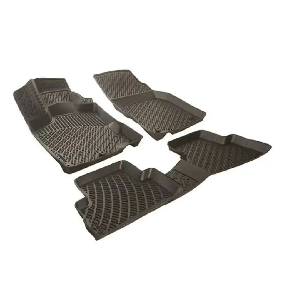 Tappetini Gomma Tpe 3D Set 4 Pezzi per Ford Ecosport 2012 Nero