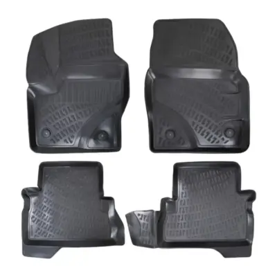Tappetini Gomma Tpe 3D Set 4 Pezzi per Ford Kuga 2012 Nero