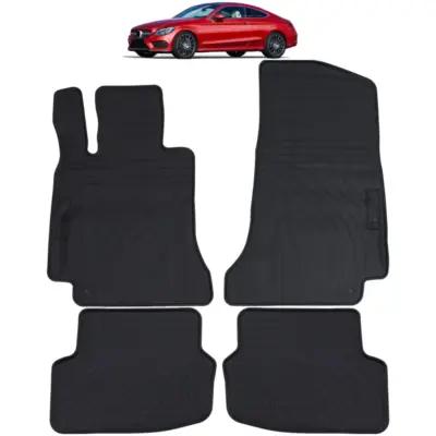 Tappetini in Gomma Nera Premium per Mercedes C Coupé C205 2015-2018