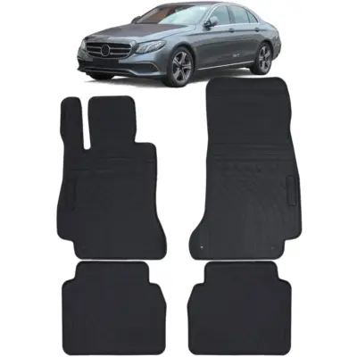 Tappetini in Gomma Nera Premium per Mercedes Classe E W213 S213 dal 2016