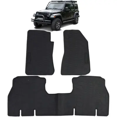 Tappetini in Gomma Neri Premium per Jeep Wrangler JL 4 Porte dal 2018