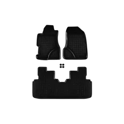 Tappetini in Gomma Specifici 3 Pezzi Neri per Honda Civic 2001-2006 5 Porte