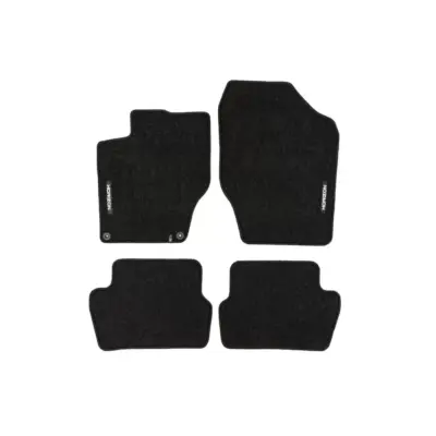 Tappetini Tessili Anteriori e Posteriori Neri Set 4 Pezzi per Citroën C4